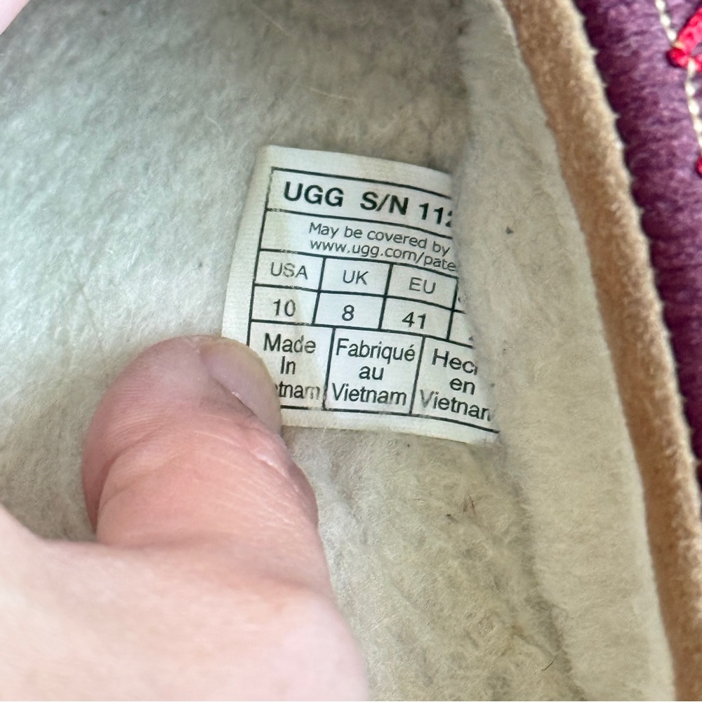 UGG Tasman Slipper Chestnut Suede Women’s Size 10 - Picture 6 of 7